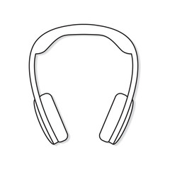 black headphones icon- vector illustration