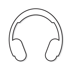 black headphones icon- vector illustration