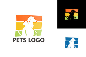 Pets Logo Template Design Vector, Emblem, Design Concept, Creative Symbol, Icon
