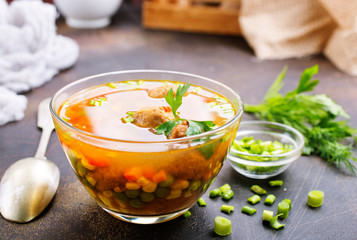 Soup in bowl
