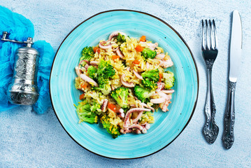 octopus with vegetables