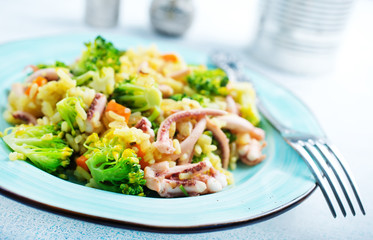 octopus with vegetables