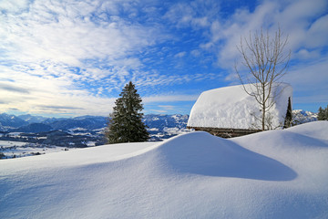Allgäu - Stadel - Schnee - Outdoor - malerisch - Chalet