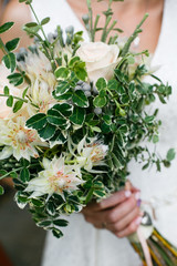 Fototapeta premium Beautiful rustic wedding bouquet