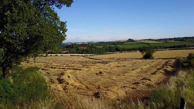 View of farmland leading to Hardwick Hall, Chesterfield, Derbyshire, England, United Kingdom, Europe