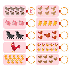 animals matching vector design