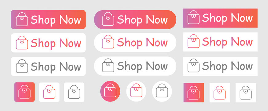Gradient shopping bag. It can be use for landing page, template, ui, web, mobile app, poster, banner, flyer, social pages. It can be used for Shop Now - Vector icon