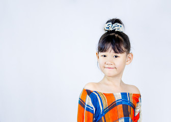 portrait of asian little  girl