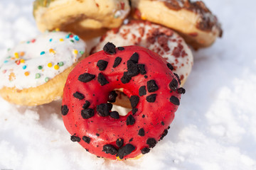 donuts in the snow