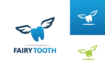 Fairy Tooth Logo Template Design Vector, Emblem, Design Concept, Creative Symbol, Icon