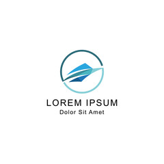 boat travel logo template design