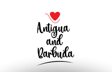 Antigua and Barbuda country text typography logo icon design