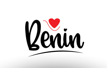 Benin country text typography logo icon design