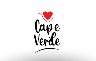 Cape Verde country text typography logo icon design