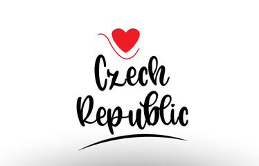 Czech Republic country text typography logo icon design