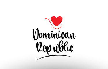 Dominican Republic country text typography logo icon design