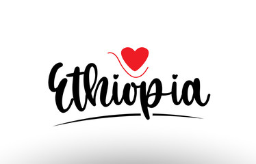 Ethiopia country text typography logo icon design
