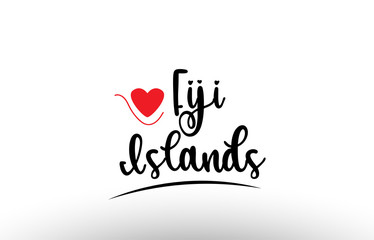 Fiji Islands country text typography logo icon design