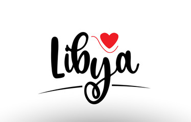 Libya country text typography logo icon design