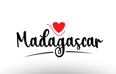 Madagascar country text typography logo icon design