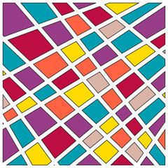 Background from multi-colored quadrangles. The stylish modern model for registration. Flat design.