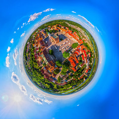Sandomierz little planet dron wakacje © Sławek Rakowski