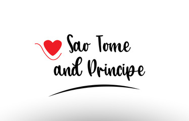 Sao Tome and Principe country text typography logo icon design