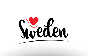 Sweden country text typography logo icon design