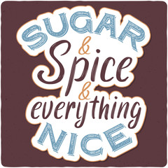 Motivational poster with a quote. Spicy theme. Hipster lettering illustration. Vintage poster for cafe, bar, restaraunt.