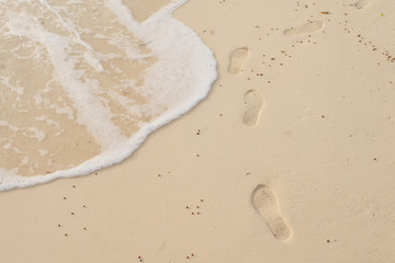 Sand beach background with copyspace can use for design.