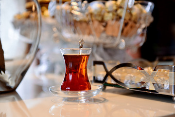 traditional turkish tea grass
