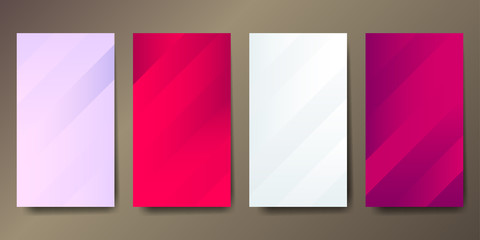 Set of four color vertical holiday abstract backgrounds. 