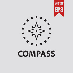 Compass icon.Vector illustration.	