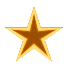 Obraz premium Golden star isolated on white background