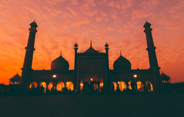 Jama Masjid during Holy Month of Ramadna, Old Delhi, India
