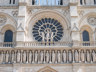 Exterior view of the famous Notre-Dame de Paris