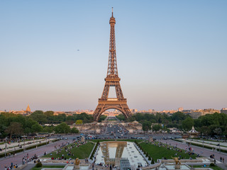 Afternoon view of the famous Eiffel Tower