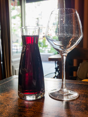 Close up shot of red wine