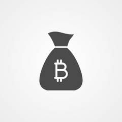 Money bag vector icon sign symbol