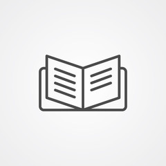 Open book vector icon sign symbol