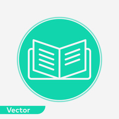 Open book vector icon sign symbol