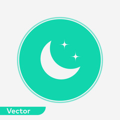 Half moon vector icon sign symbol