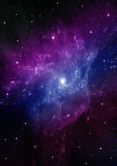 galaxy in a free space