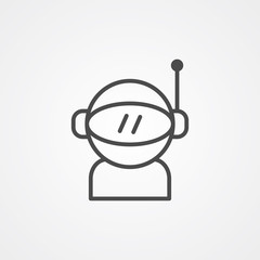 Space suit vector icon sign symbol