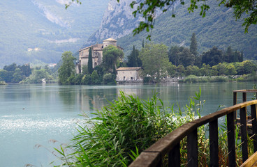 Toblino castle on the lake, Italy