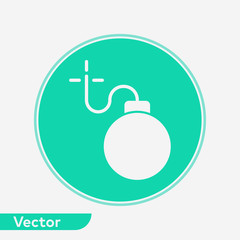 Bomb vector icon sign symbol