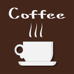 Vector illustration of a white coffee mug