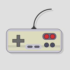 Vector illustration of the gamepad for video of games