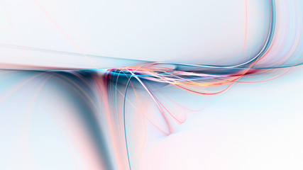 Abstract background element. Dynamic curves ands blurs pattern. Detailed fractal graphics. Science and technology concept.