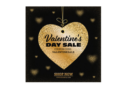 Valentine's Day Sale Social Media Post Layout